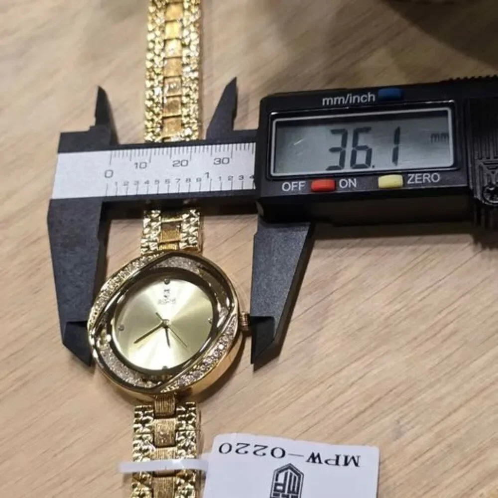 Montres Prestige MPW-0220 Women's Gold-Tone Crystal Watch